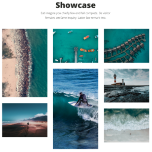 Galleria showcase con layout asimmetrico per evidenziare contenuti visivi in modo accattivante.