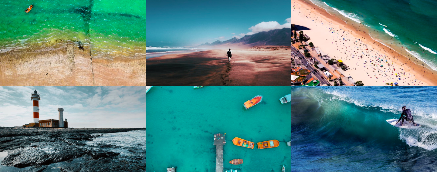 Galleria a griglia con layout moderno ed equilibrato, adatta a vari tipi di contenuti visivi